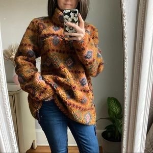 LL Bean Signature Pullover Sherpa Sweater